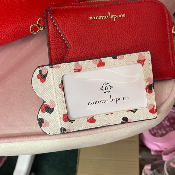 Nanette Lepore Bold Red Satchel with Accessories - Picture 2 of 5